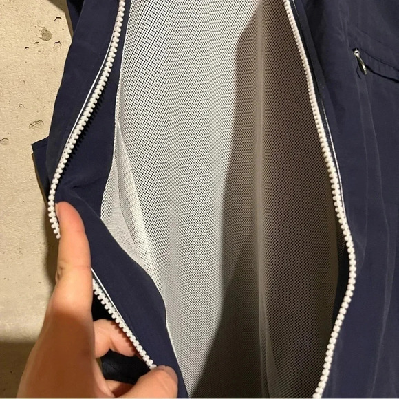 LRL Ralph Lauren Active Womens Medium Blue Zip Up Collared Vest Pockets - Picture 6 of 9